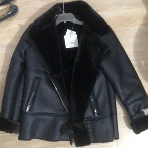 Leather aviator Jacket